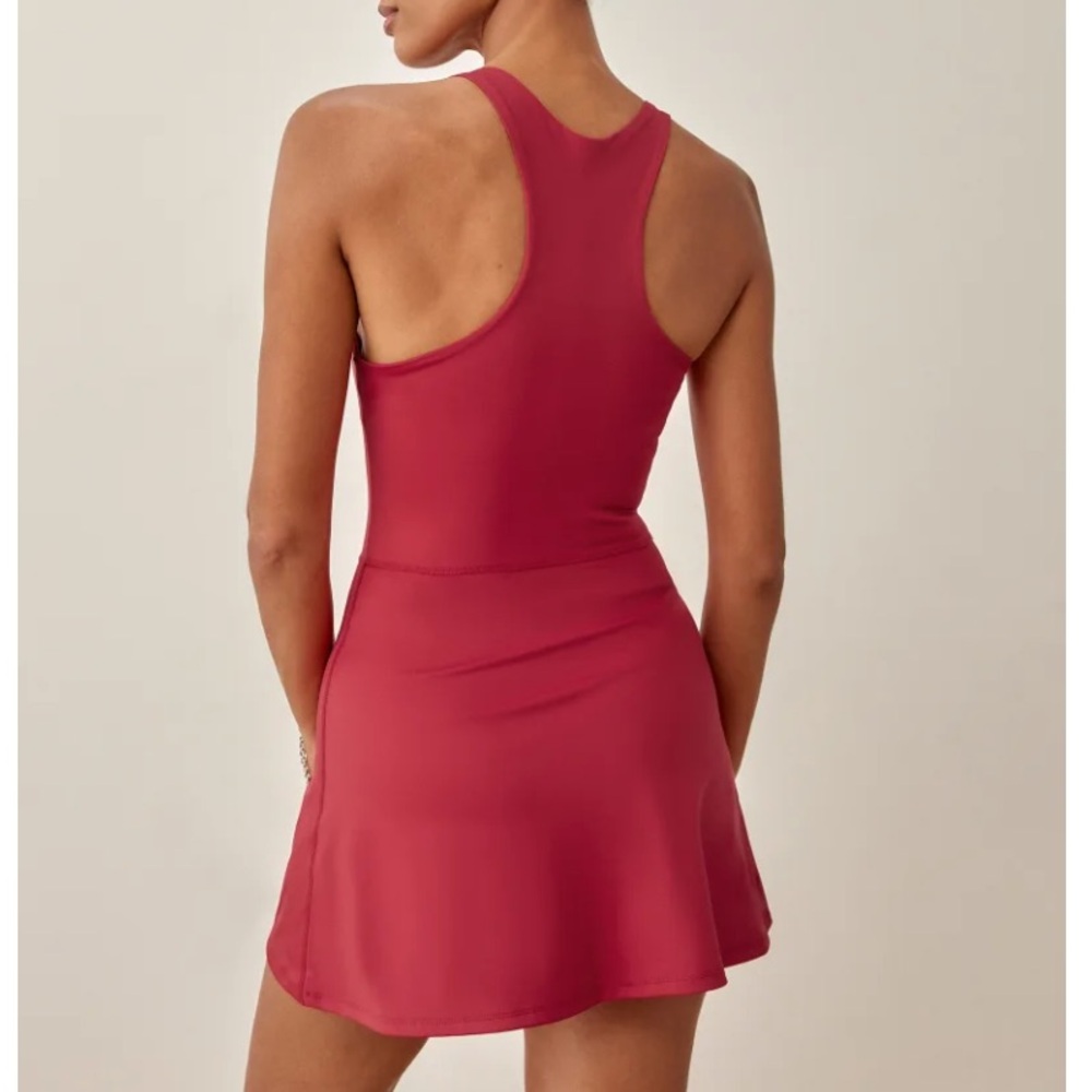 Reformation Bella Ecomove Active Dress – Size S Lipstick Red - Picture 4 of 8